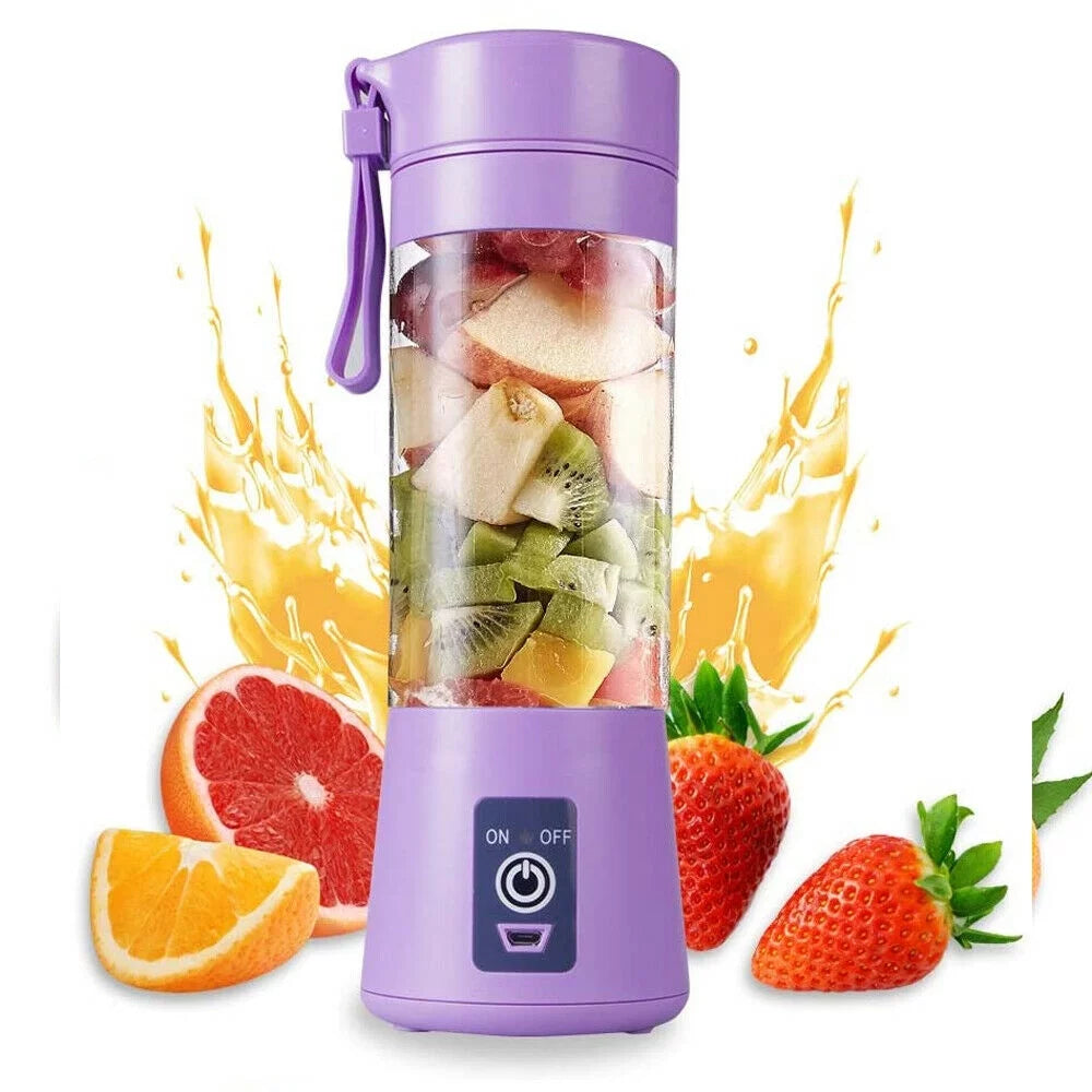 Portable Blender USB Rechargeable Personal Juicer Cup Small Fruit Juice Mixer for Shakes and Smoothies