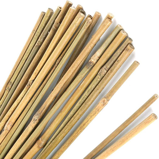 20PC 1.33'/16 Inch Natural Thick Stakes Garden Stakes Bamboo Sticks for Outdoor and Indoor, Potted Tomato Plant Support